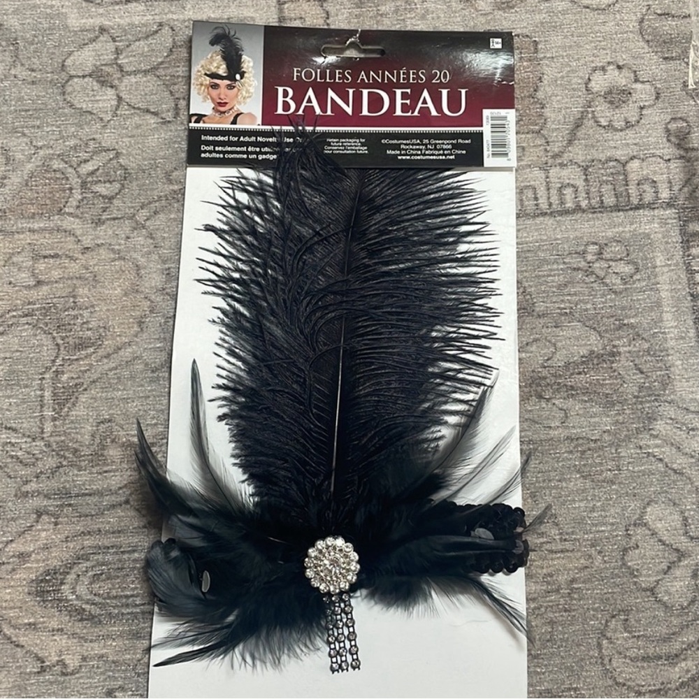 Roaring 20’s feather and sequin headband - Halloween costume, flapper girl - Picture 2 of 7